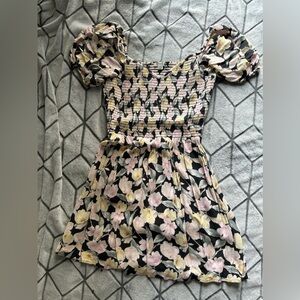 American Eagle Floral Cap Sleeve Day Dress